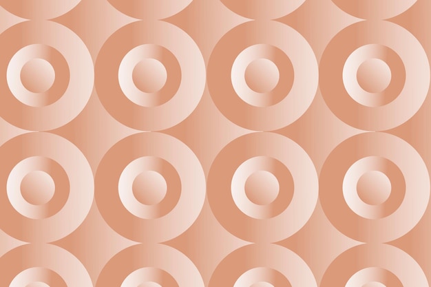 Circle 3D geometric pattern vector orange background in abstract style