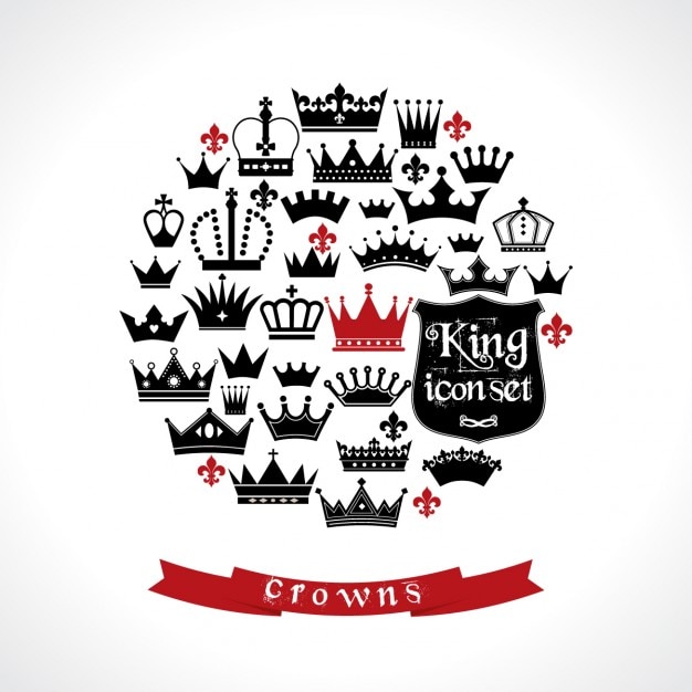 Free Vector circle background made up of crowns