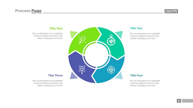 Free vector circle infographics slide template