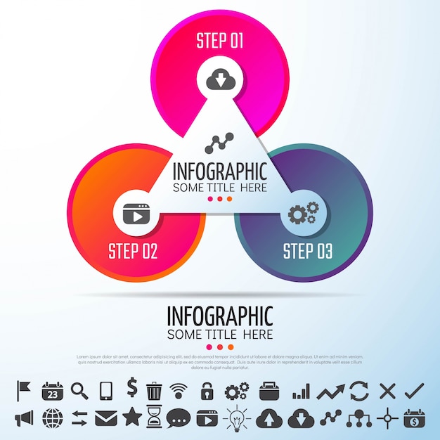 Circle Infographics Template Design