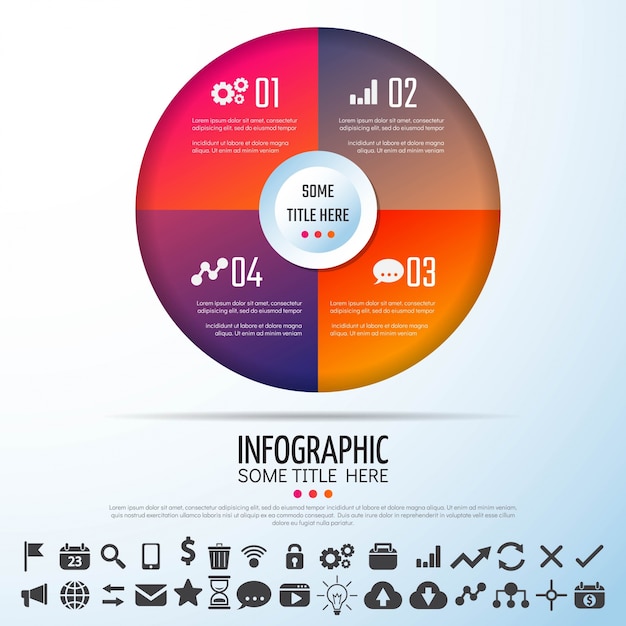 Circle Infographics Template Design