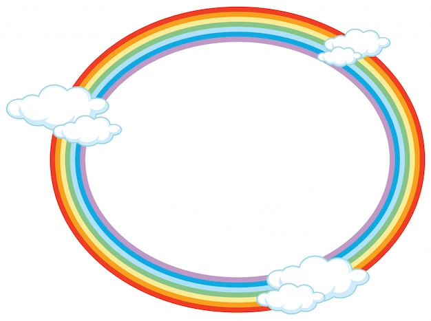 Circle of rainbow banner