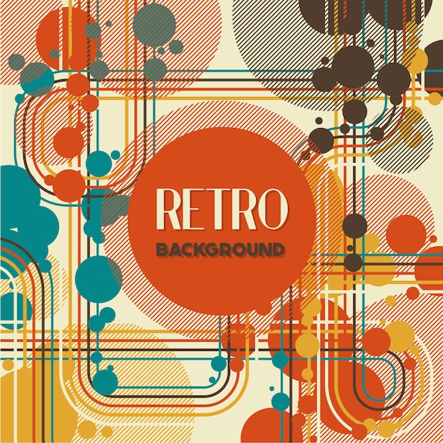 Free Vector circles retro background design