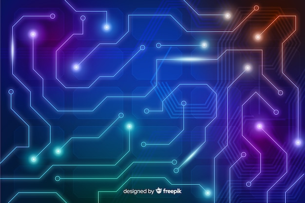 Circuit board background flat style