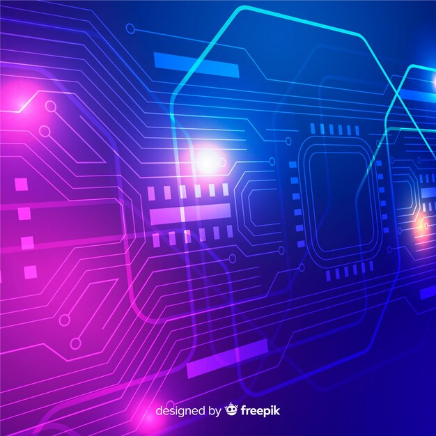 Circuit board background realistic style