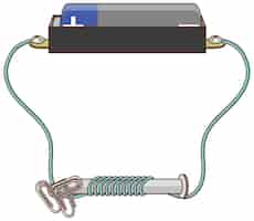 Free vector circuit diagram with battery and screw