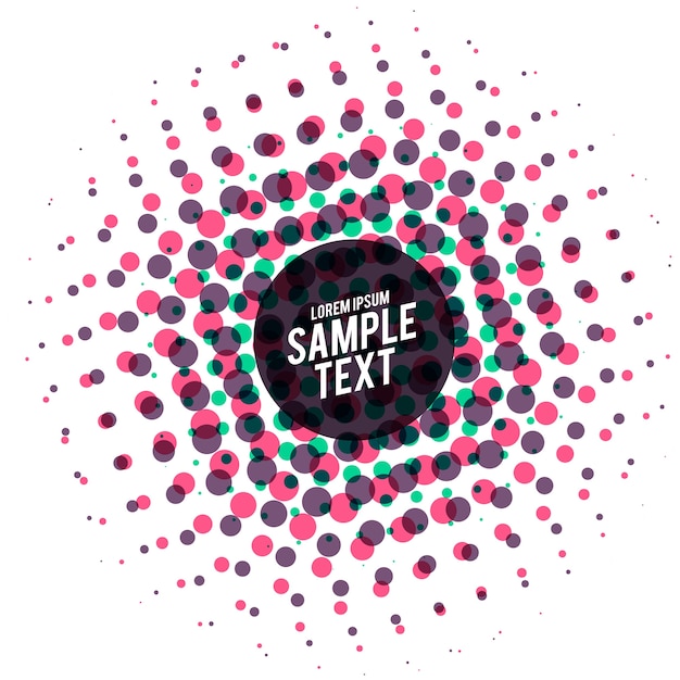 Free vector circular abstract background with halftone dots