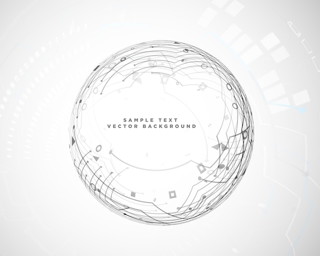 Circular abstract technology circuit diagram