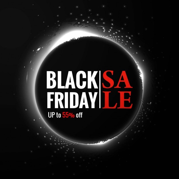 Free vector circular background for black friday