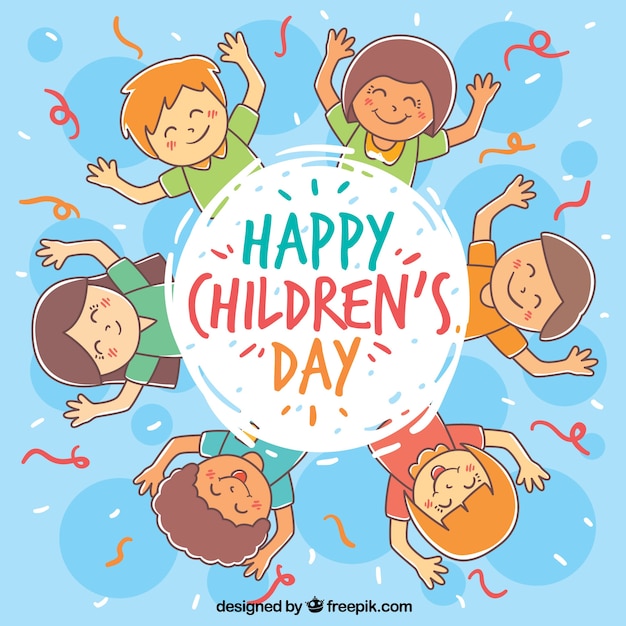 Circular childrens day design