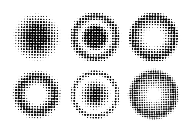 Circular halftone frame collection