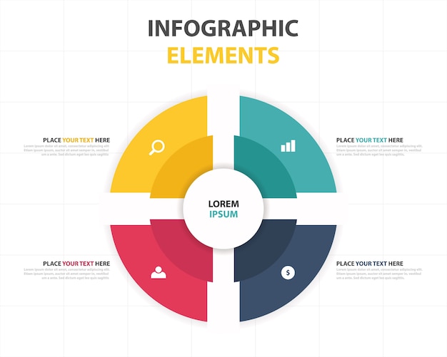 Circular infographic business template