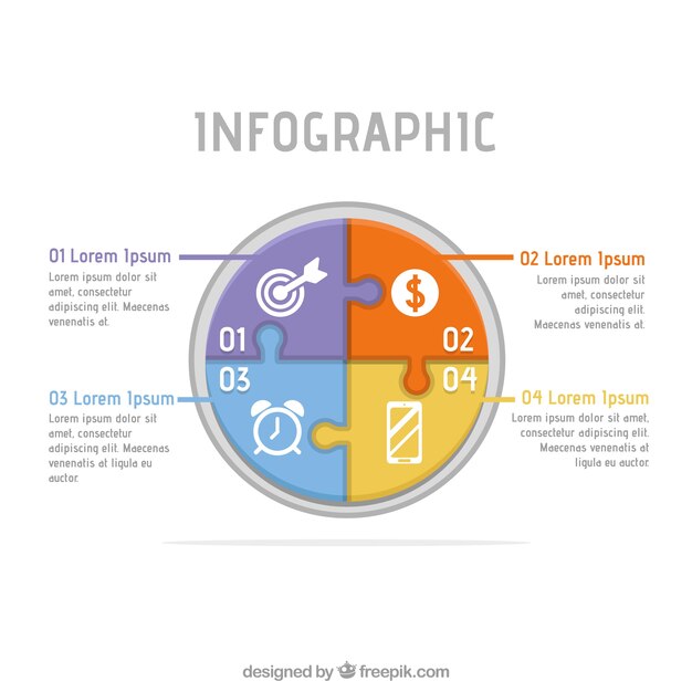 Circular infographic template