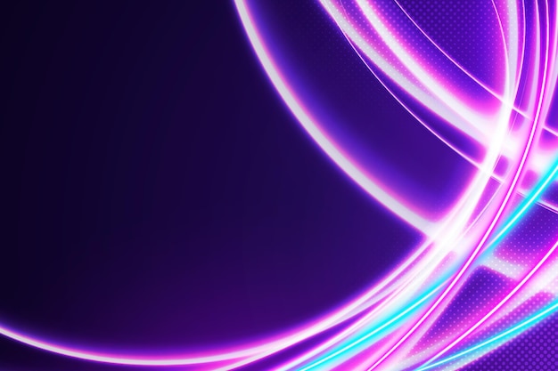 Circular lines abstract neon lights background