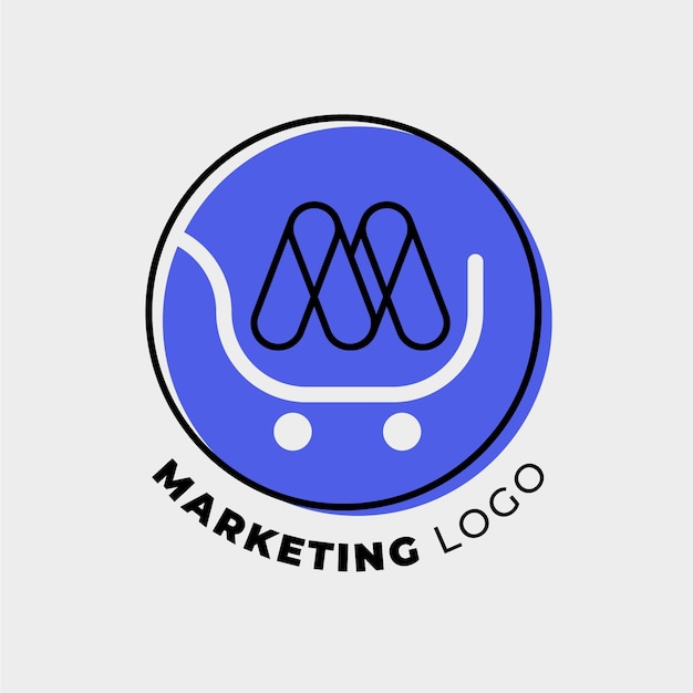 Circular marketing logo template