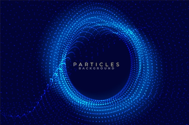 Circular particles technology background with text space