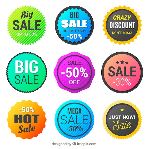 Circular sale label collection