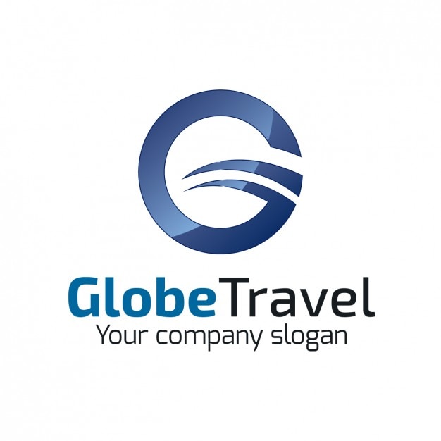 Free Vector circular travel agency logo