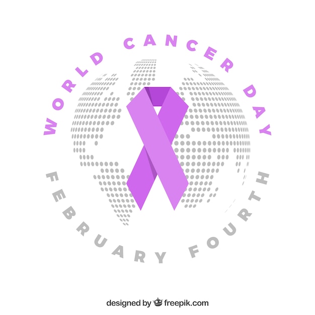 Free vector circular world cancer day design