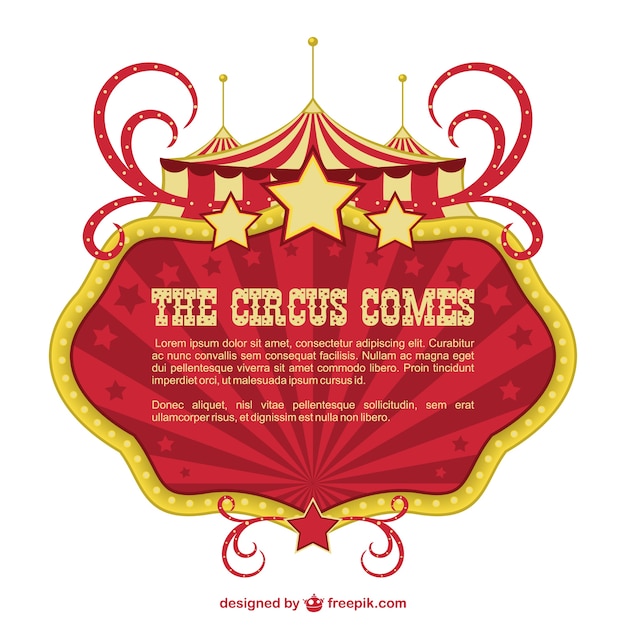 Circus banner showtime design