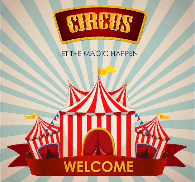 Circus, fun fair, amusement park theme template