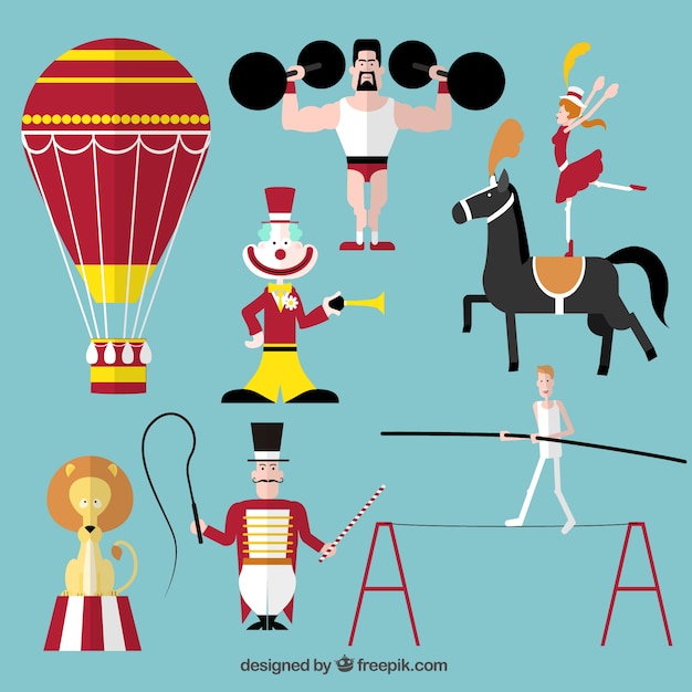 Free Vector circus performance icons