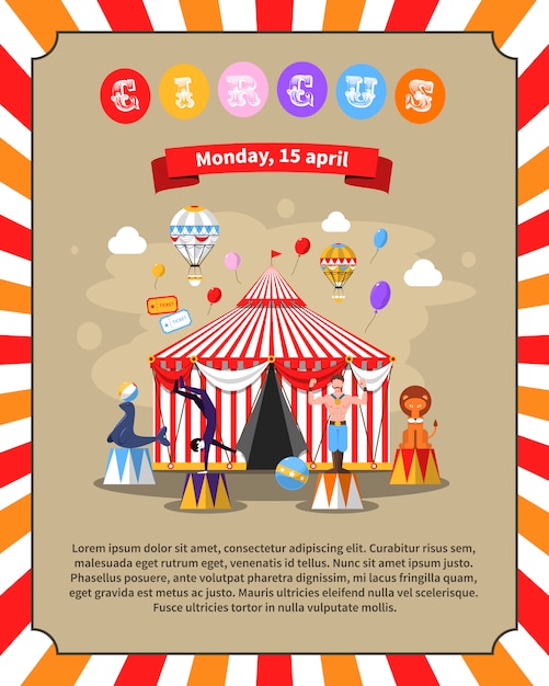 Free vector circus poster illustration