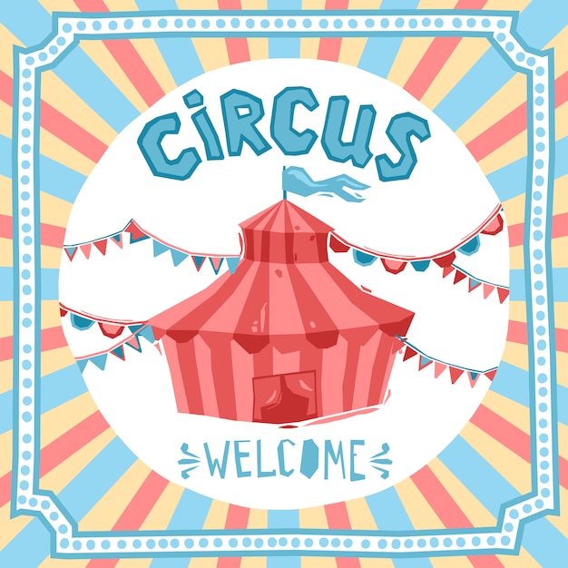 Free Vector circus retro background