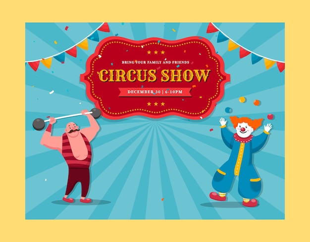 Circus show photocall template