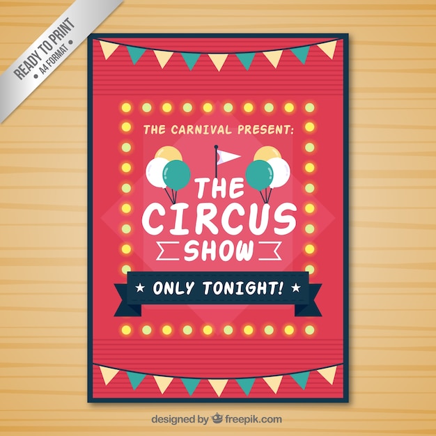 Free vector the circus show poster