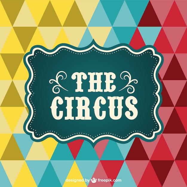 Free Vector circus triangle poster