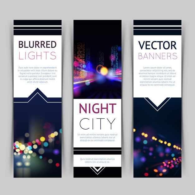 Free Vector city banner vertical