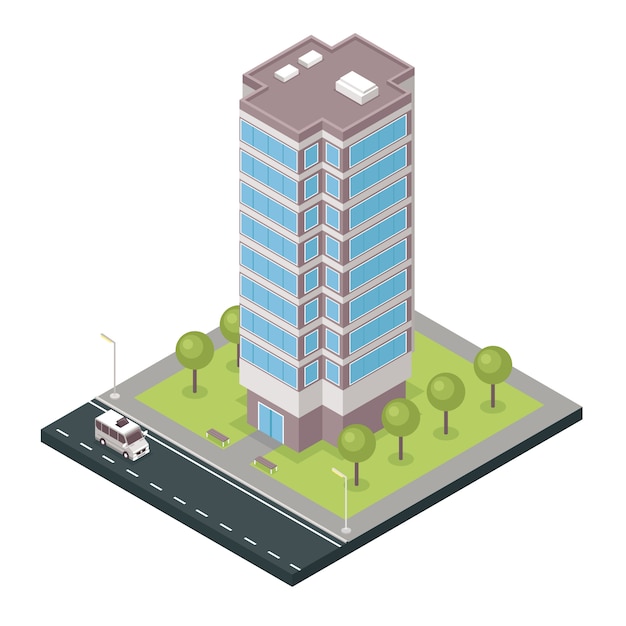 City Building Isometric icon