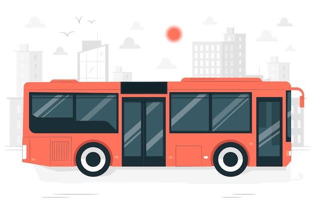 Free Vector city bus concept illustration