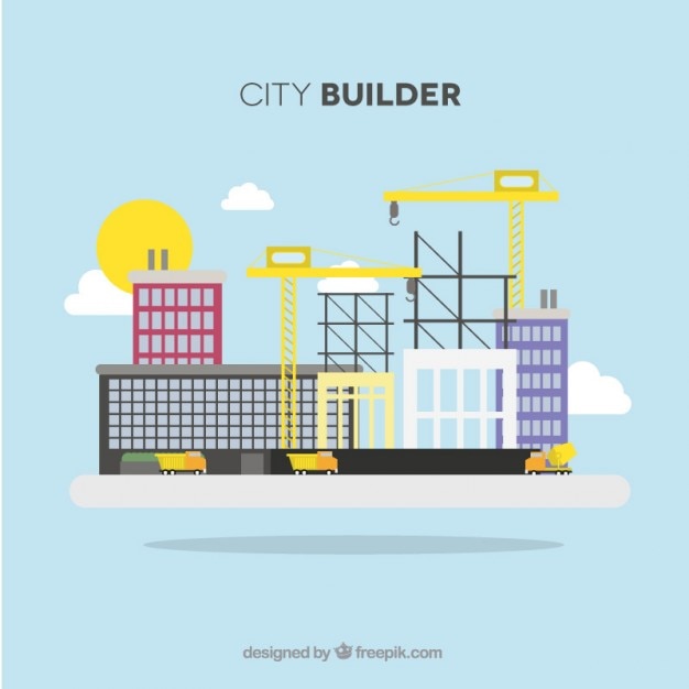 Free Vector a city under construction