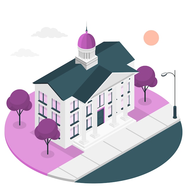 Free Vector city hall concept illustration