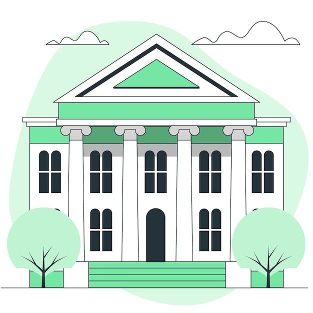 Free Vector city hall concept illustration