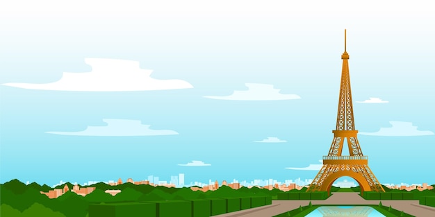 Free Vector city landmarks background for video conferencing