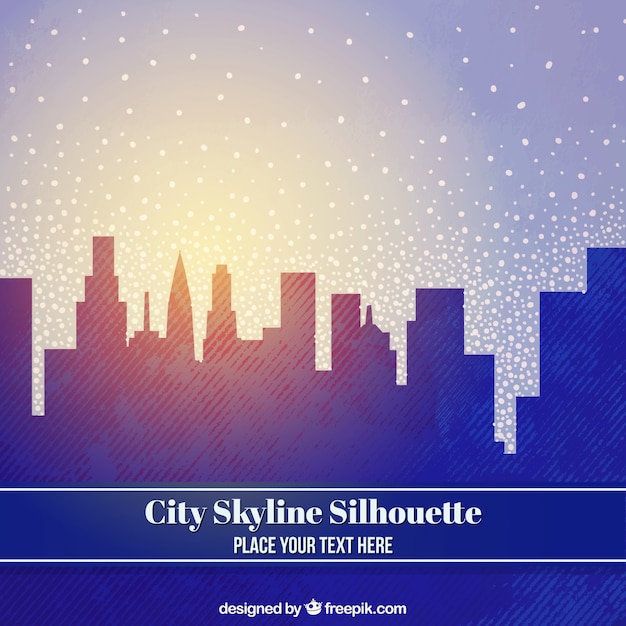 Free Vector city skyline background in abstract style