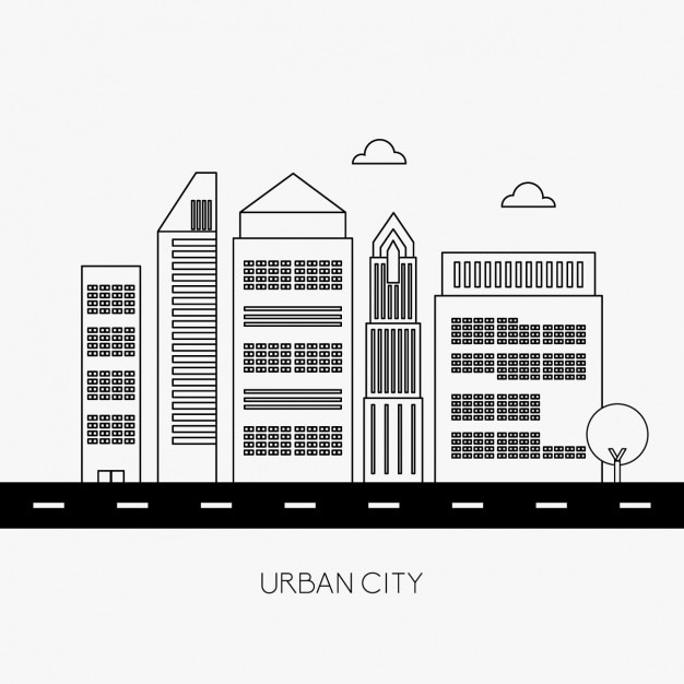 Free Vector city skyline design