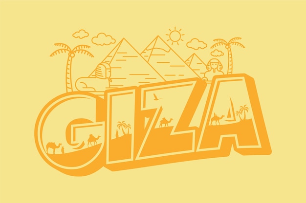 Free Vector ciza city lettering