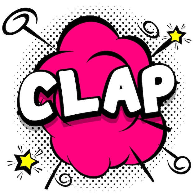 Free Vector clap comic bright template with speech bubbles on colorful frames