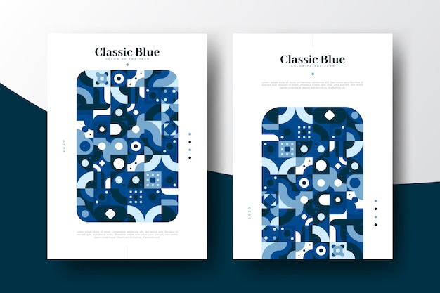 Free Vector classic abstract blue poster template