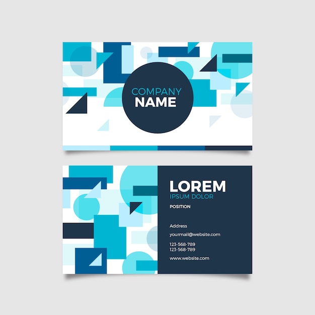 Free Vector classic blue business card template