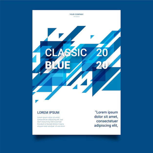 Classic blue flyer template