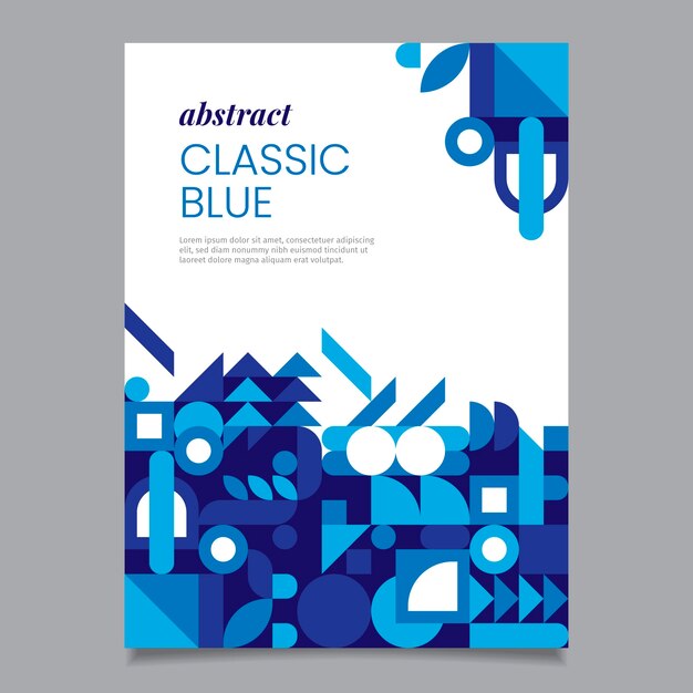 Classic blue flyer template