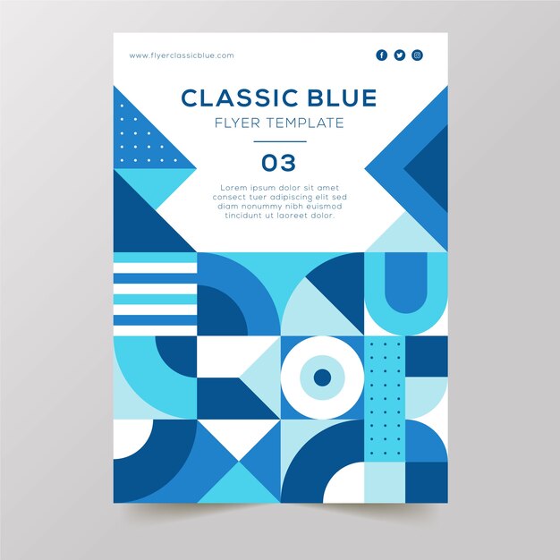 Classic blue poster presentation for companies