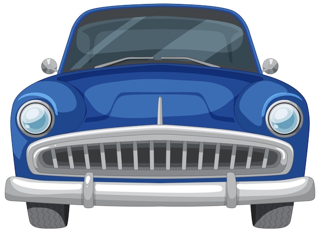 Free vector classic blue vintage car illustration