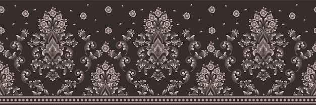 Free Vector classic damask border background