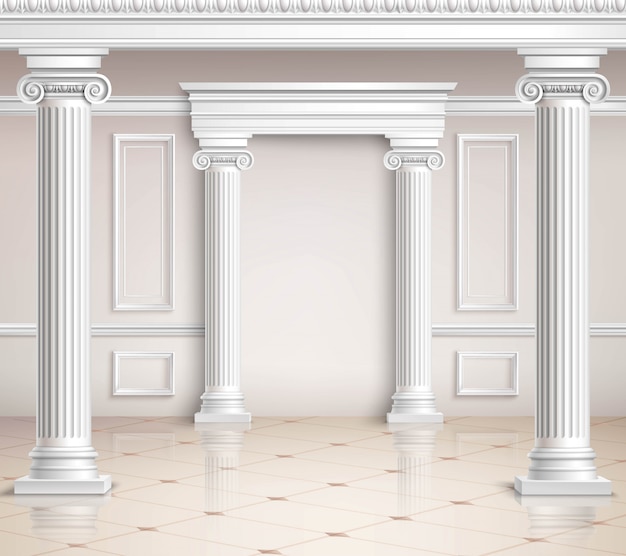 Free vector classic hall design